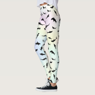 Leggings ballena de tiburón de pez sombra en gradiente Arco