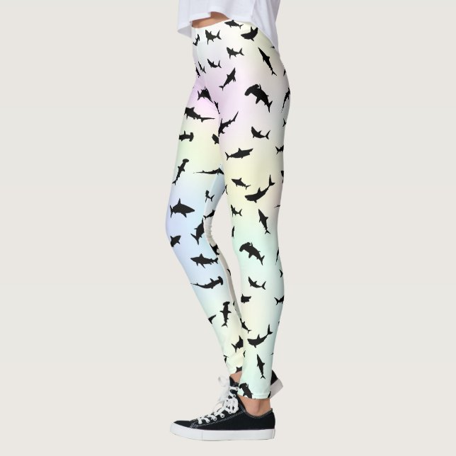 Leggings ballena de tiburón de pez sombra en gradiente Arco (Izquierda)