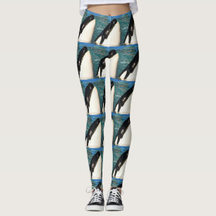 Leggings Ballena Océano Vistazo Teja Flujo