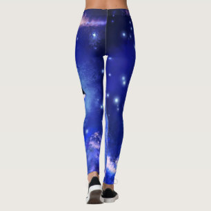 Leggings Ballenas asesinas en piernas nocturnas azules y ll