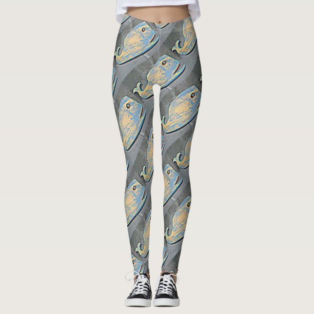 Leggings ballenas azules de natación (Anverso)