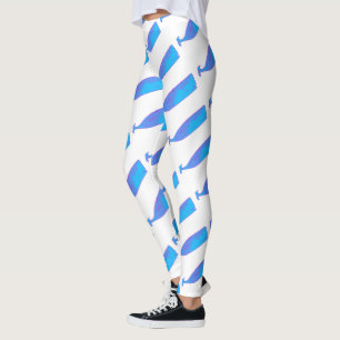 Leggings ballenas azules Thunder_Cove blanco