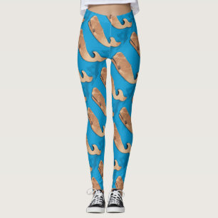 Leggings ballenas marrones azules