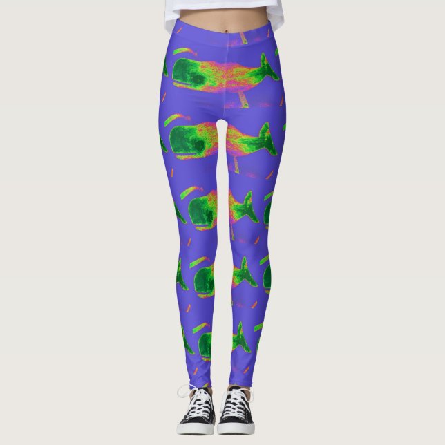 Leggings ballenas multicolor azul (Anverso)