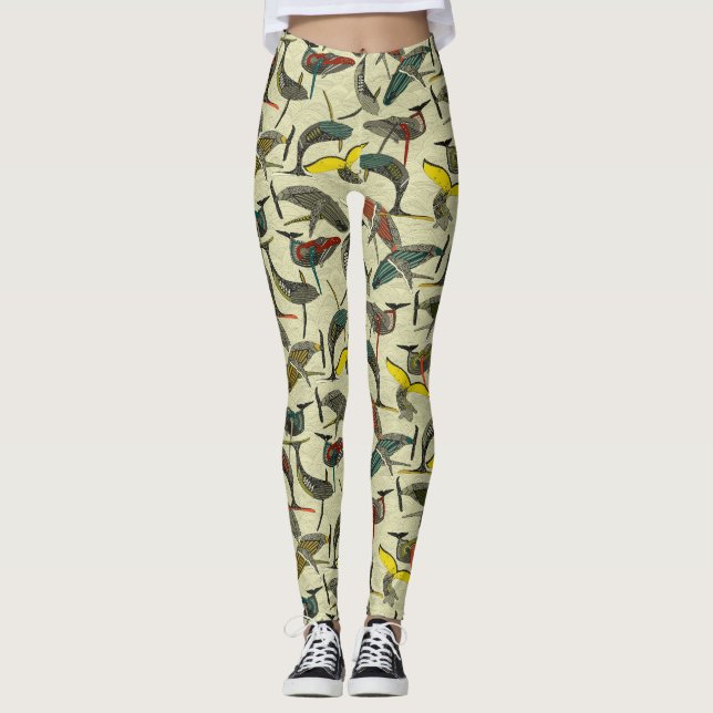 Leggings ballenas y olas audaces (Anverso)