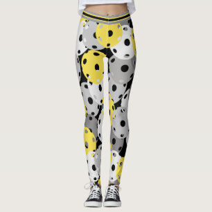 Leggings 💛 Baloncesto - amarillo, gris sobre negro, colo