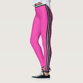 Leggings Baloncesto Baloncesto Blanco Rosado Caliente Rayo 