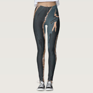 Leggings Baloncesto de la mariposa Princesa azul y oro