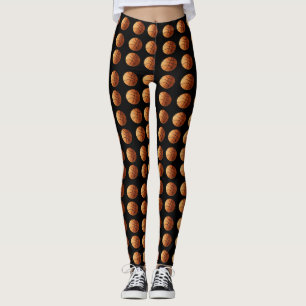 Leggings Baloncesto naranja En Negro,