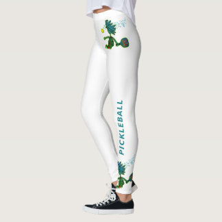Leggings Baloncesto verde azul sobre piernas blancas