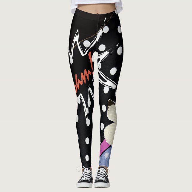 Leggings ¡BAM! Polainas negras (Anverso)