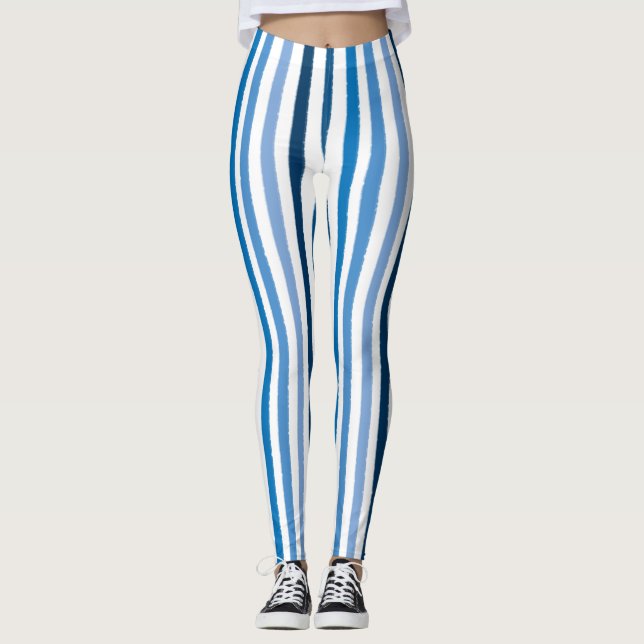 Leggings Banda azul y blanca (Anverso)