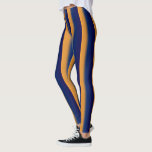 Leggings Banda azul y Naranja<br><div class="desc">Banda naranja brillante con una franja azul.</div>