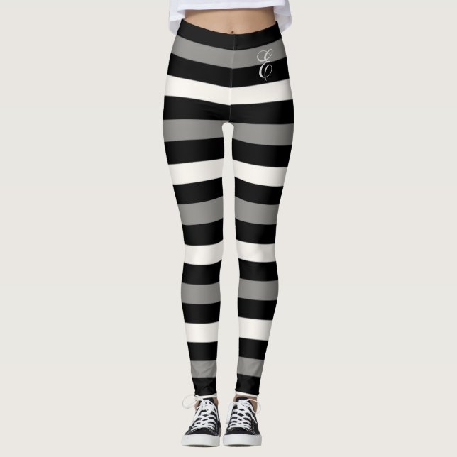 Leggings Banda blanca y negra (Anverso)