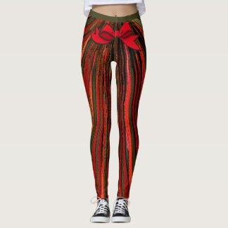 Leggings Banda De Cinta Festiva Envuelta Con Una Vara