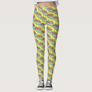 Leggings Banda De Helados Cuadros