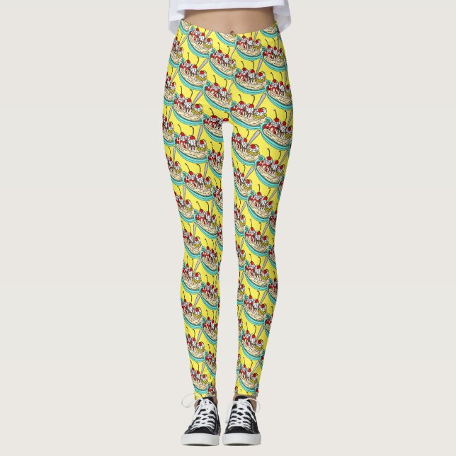 Leggings Banda De Helados Cuadros (Anverso)