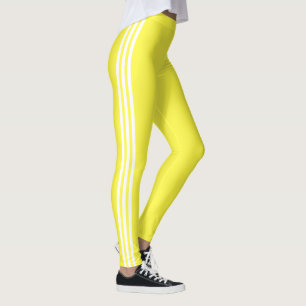 Leggings Banda lateral blanca Piernas amarillas - Colores P