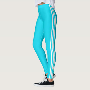 Leggings Banda lateral de las piernas azules Verde azuladas