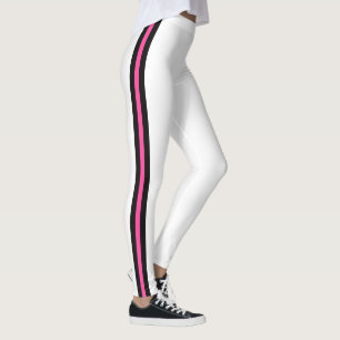 Leggings Banda lateral de las piernas blancas con Personali