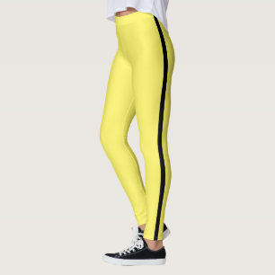 Leggings Banda lateral negra Piernas amarillas Elija colore