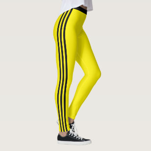 Leggings Banda lateral negra Piernas amarillas o elegir col