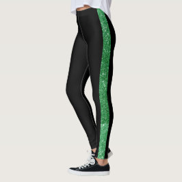 Leggings Banda lateral Personalizado Estampada verde Purpur