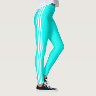 Leggings Banda lateral Verde azulada Piernas azules Elija s