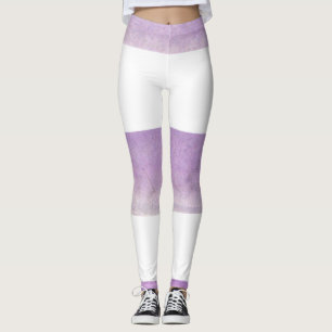 Leggings Banda morada y blanca