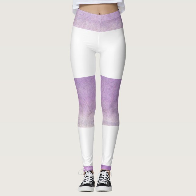Leggings Banda morada y blanca (Anverso)