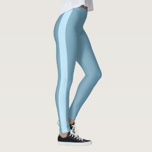 Leggings Banda vertical monocroma azul claro deportivo
