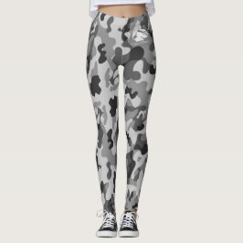Leggings Banda y roca - Piernas de camuflaje negro y gris