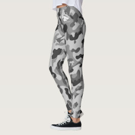 Leggings Banda y roca - Piernas de camuflaje negro y gris