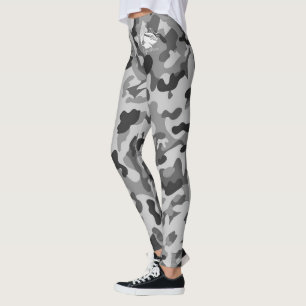 Leggings Banda y roca - Piernas de camuflaje negro y gris