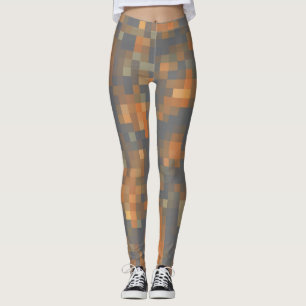Leggings Bandas azules Naranjas de moda