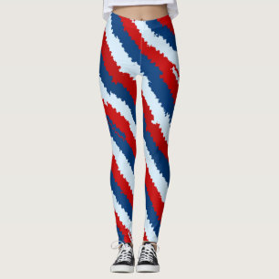 Leggings Bandas azules rojas