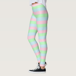 Leggings Bandas azules, rosas y verdes