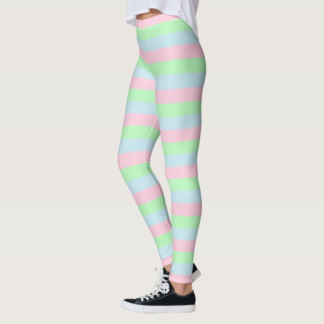 Leggings Bandas azules, rosas y verdes (Izquierda)
