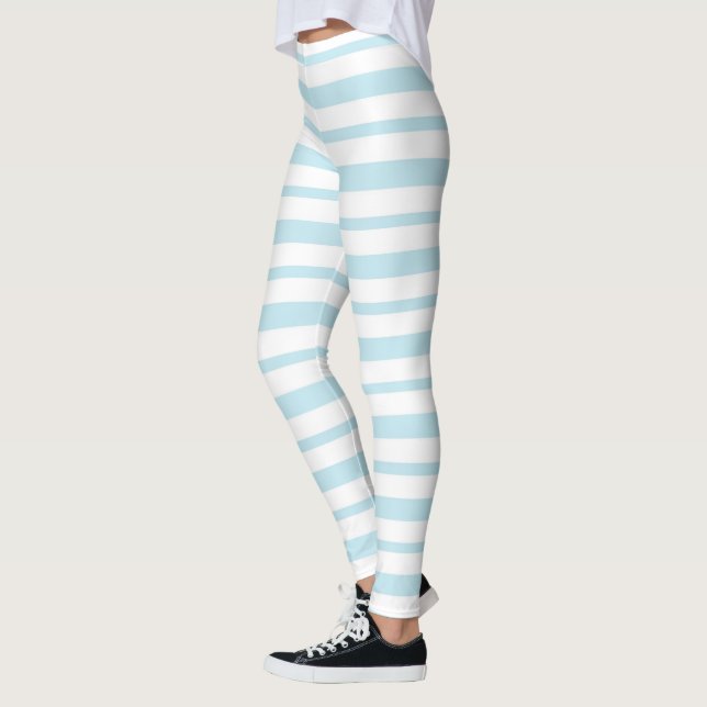 Leggings Bandas azules y blancas gruesas y gruesas pastas (Izquierda)