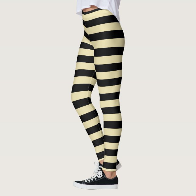 Leggings Bandas beige y negro (Izquierda)