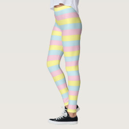 Leggings Bandas blandas rosa, amarilla y azul