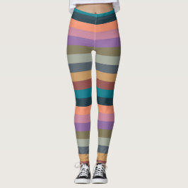 Leggings Bandas de colores en tonos pastel...