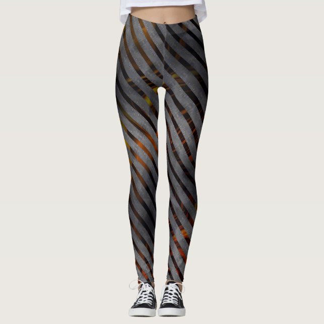 Leggings ¿Bandas de corte cruzado grises o cintas de carbon (Anverso)