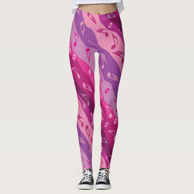 Leggings Bandas de notas de música (Anverso)