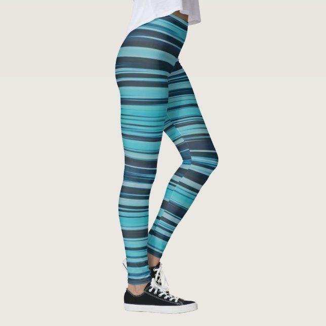 Leggings Bandas de onda azul (Derecha)