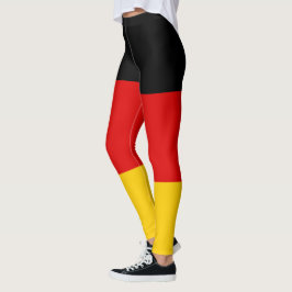 Leggings Bandas de oro rojas negras