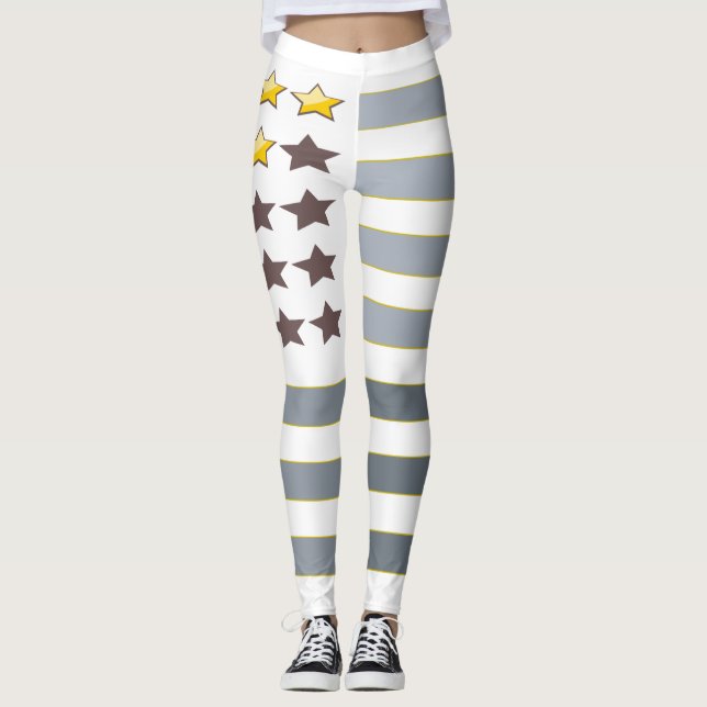Leggings Bandas de plata de las estrellas del oro (Anverso)