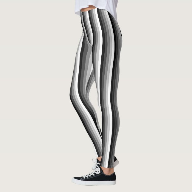 Leggings Bandas de sombra en blanco y negro (Izquierda)