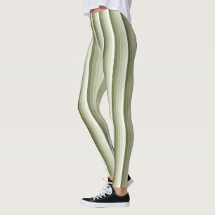 Leggings Bandas de sombra verde oliva