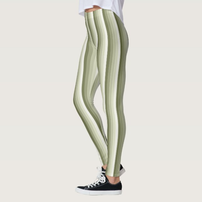 Leggings Bandas de sombra verde oliva (Izquierda)